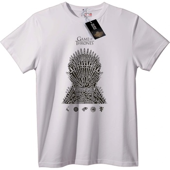 NOONEBRAND Тениска Game of Thrones Железен Трон - 2XL, White