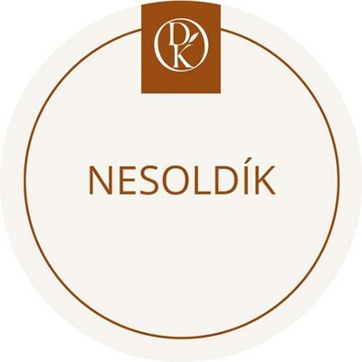 Davídkovo koření Etiketa Nesoldík béžová průměr 4,5 cm 1 ks