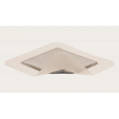 Mepilex Border Ag 7,5 x 7,5 cm 5 ks antimikrobiální pěnové samolepíc