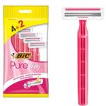 BIC САМОБРЪСНАЧКА pure 3 pink ПЛ 4+2 bic (bic 9230471)