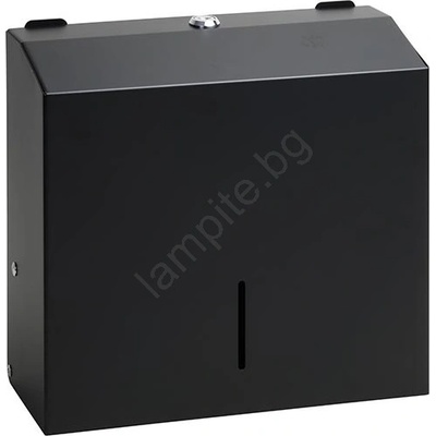 Bemeta Диспенсър за кърпи 28x24, 5 cm неръждаема стомана/черен (BD0391)