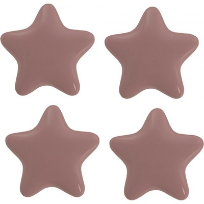 Set 4ks růžová úchytka hvězda - Ø 4* 3/6 cm - Clayre & Eef