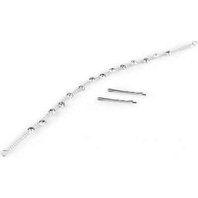 Štrasová ozdoba / čelenka do vlasů - 1 crystal motýl – Zboží Mobilmania