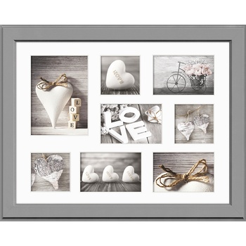 STYLER Рамка за 8 снимки Malmo 41 x 51 см сива (RA-13917)