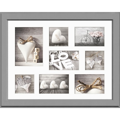 STYLER Рамка за 8 снимки Malmo 41 x 51 см сива (RA-13917)