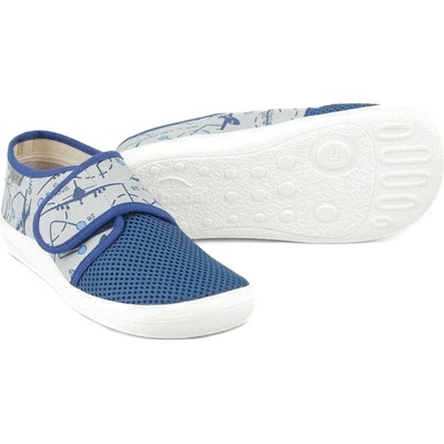 Beda detské Barefoot Plátenky Aeroplane Grey