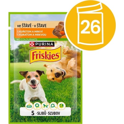 Friskies Adult kuracie a mrkva v šťave 26 x 85 g