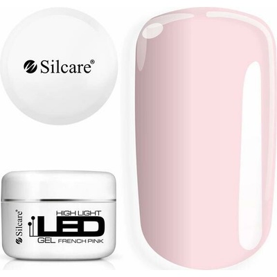 Silcare High Light LED čirý stavitelný gel francouzská růžová 100g