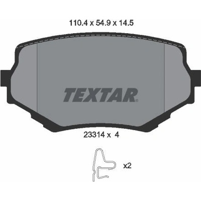 Sada brzdových platničiek kotúčovej brzdy TEXTAR 2331401