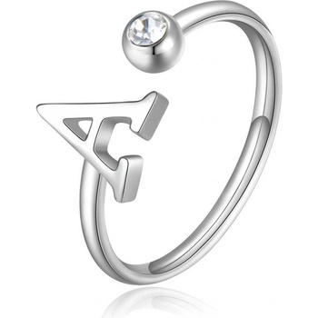 S`Agapõ Stylový ocelový prsten A s krystalem Click SCK172