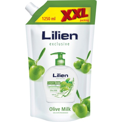 Lilien Olive Milk tekuté mýdlo náhradní náplň XXL balení 1250 ml