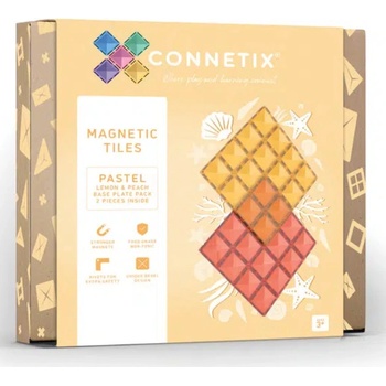 Connetix Pastel Lemon & Peach Base Plate 2 ks základny