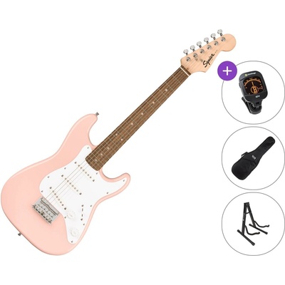Squier Mini Stratocaster IL SET Shell Pink Електрическа китара