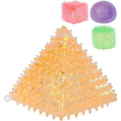 Míček strečový ECO sugar geometrické tvary 6cm v sitce