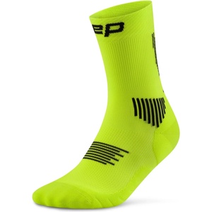 CEP Мъжки чорапи за бягане CEP Run Socks Mid Cut 5.0 Running socks - Lime / Black - размер V (201-9122-0713)