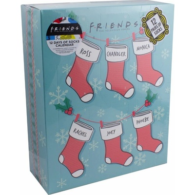 OEM Kalendář adventní Friends | Přátelé: Vánoční ponožky (velikost EU 36-41 | materiál polyester elastan)