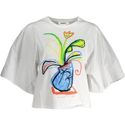 DESIGUAL Дамска тениска с къс ръкав desigual, Цвят Бяло (23swtkc8_bianco_1000)