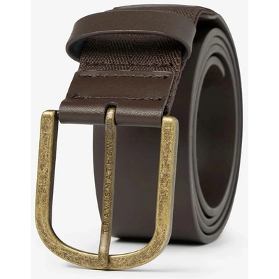 TravisMathew Jinx 2.0 Leather Belt Dark Brown
