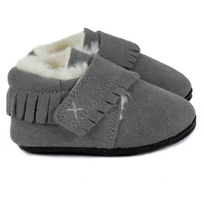 Jack & Lily BOTY JACK AND LILY - CANYON GREY FRINGE - ŠEDÁ Velikosti dle měsíců a mezivelikosti: 24-30