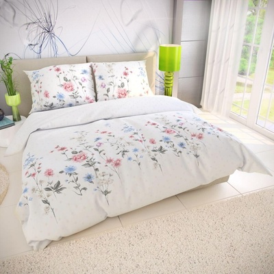 Kvalitex Obliečky DELUX LÚKA ružová 70x90 140x200