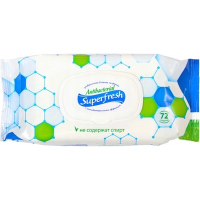 SUPERFRESH Vlhčené utierky Superfresh antibakteriálne 72 ks