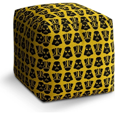 Sablio Taburet Kocka Star Wars Stormtroopeři Pattern na žluté: 40x40x40 cm