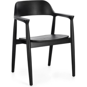 Bizzotto Черен стол Idris с подлакътници (0747195)