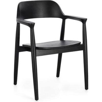 Bizzotto Черен стол Idris с подлакътници (0747195)