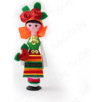 Image 1 of Дървена кукла момиче в носия /с парфюм роза/