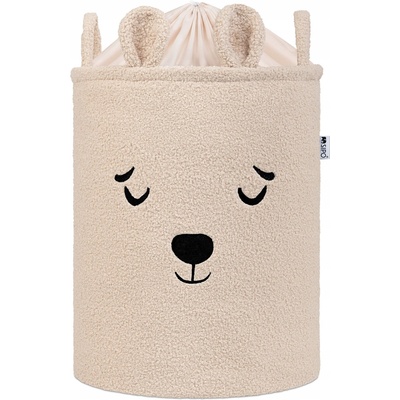 SIPO Букле кош за съхранение на играчки Sipo - XL с връзка, бежово мече (PAT72931)