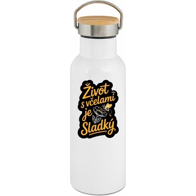 123TRIKO termoska Život s včelami je sladký 500 ml