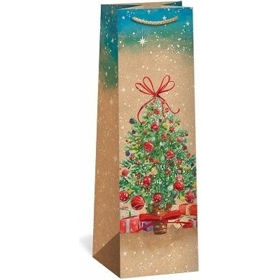 ARGUS Dárková papírová taška NATUR na víno T3N (11 x 36 cm) 08340087