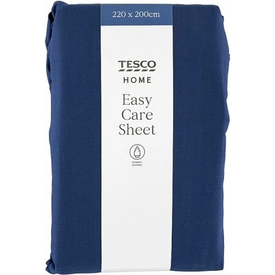 Tesco Home Easy Care Dark Blue posteľná plachta 220x200