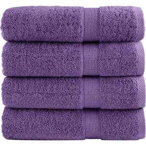 vidaXL Премиум кърпи за баня SOLUND 4 бр лилави 70x140 см 600 gsm (137357)