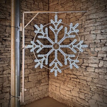 DECOLED LED svetelná vločka, sada na VO, priem. 100 cm, ľadovo biela