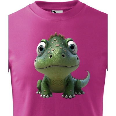 dětské triko dinosaurus purpurová
