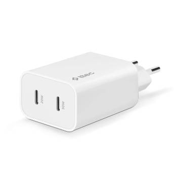 Ttec Адаптер ttec SmartCharger Duo GAN PD 50W Fast Travel Charger USB-C + USB-C - Бял