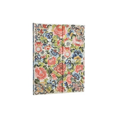 Little, Brown Book Group 2026 Pear Garden (Peking Opera Embroidery) Ultra 12-month Horizontal Hardcover Flexi Dayplanner 2026 (Wrap Closure) | Paperblanks