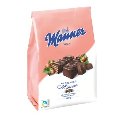 Manner Тъмен шоколад Manner с лешник 400 г