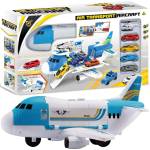 Zhorya Играчка Jumbo Jet - Самолет гараж с 4 коли и хеликоптер (ZY1035406/P906-A/OTB0574685)