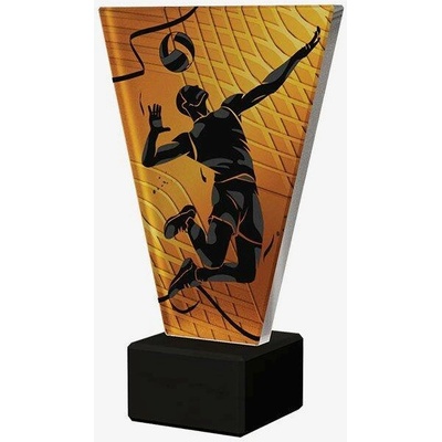 Designová skleněná trofej Volejbal Výška: 15 cm Průměr: 1 cm