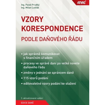 Vzory korespondence podle daňového řádu - LOŠŤÁK Milan Ing.;PRUDKÝ Pavel Ing.