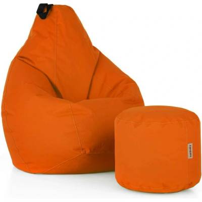 SakyPaky sedací set Hruška s taburetem Oranžová