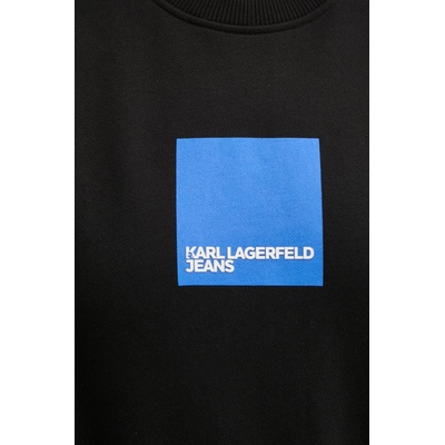 Karl Lagerfeld Jeans Памучен суичър Karl Lagerfeld Jeans в черно с принт A1W20006 (A1W20006)