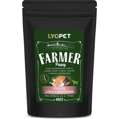 Lyopet Farmer Puppy Starter Losos s kolostrom 0,4 kg