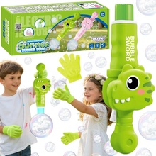 WOOPIE Pistole na bubliny s kouřem Dinosaurus Stroj na bubliny s mlhou Akumulátor