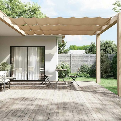 zahrada-XL Vertikální markýza taupe 60 x 1 200 cm oxfordská látka