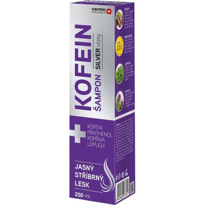 Cemio KOFEIN šampon pro šedé vlasy 250 ml