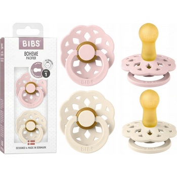 Bibs Boheme přírodní kaučuk 2ks ivory blossom