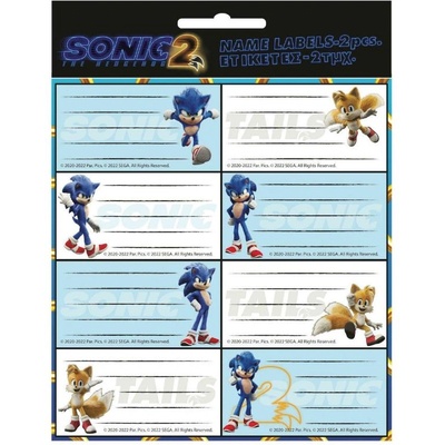 SONIC Ученически етикети Sоnic 2 - 16 броя (775-40046)